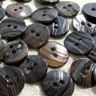 Back of Brown Mussel shell buttons