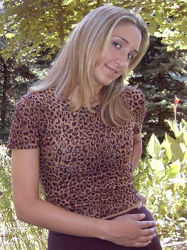Custom Made, Short-Sleeve Crewneck, Burnout Leopard Print Womens T-Shirt