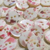 Pink Troca shell Buttons