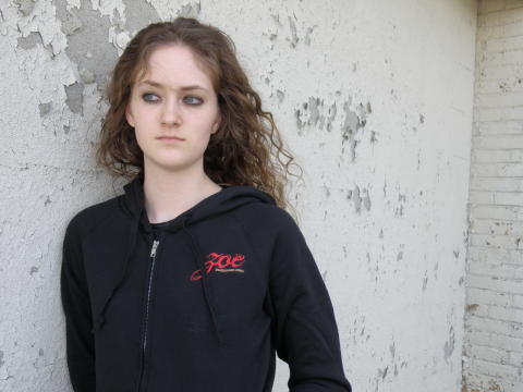 Hoodie: Custom hoodie (hoody, hooded sweatshirt), personalized with embroidered Zoe Bakes logo on front and embroidered Zoe Bakes on the back. Black, W280 Hanes Ladies' 8 oz., 80/20 Fleece Full-Zip Hoodie.