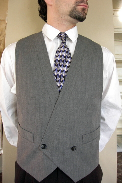 Men's Gray Wool Vest